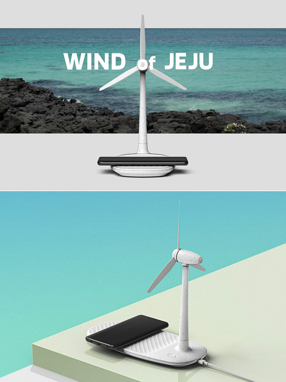 Wind of Jeju Wireless Charging Pad Fan