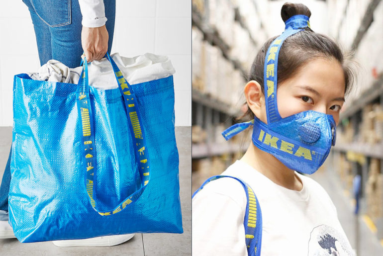 IKEA Frakta Shopping Bag Face Mask
