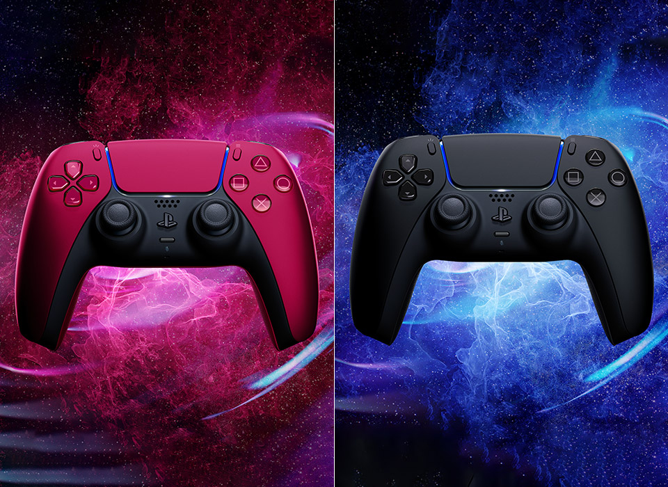 Sony PS5 DualSense Controller Midnight Black Cosmic Red