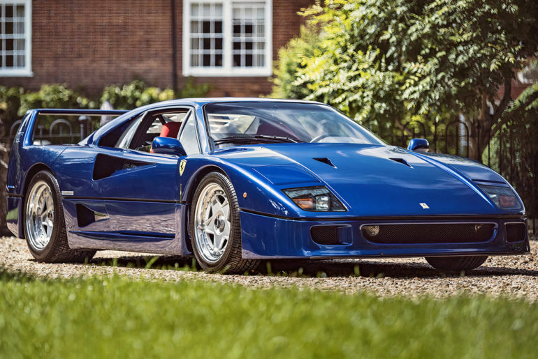 Blue 1989 Ferrari F40