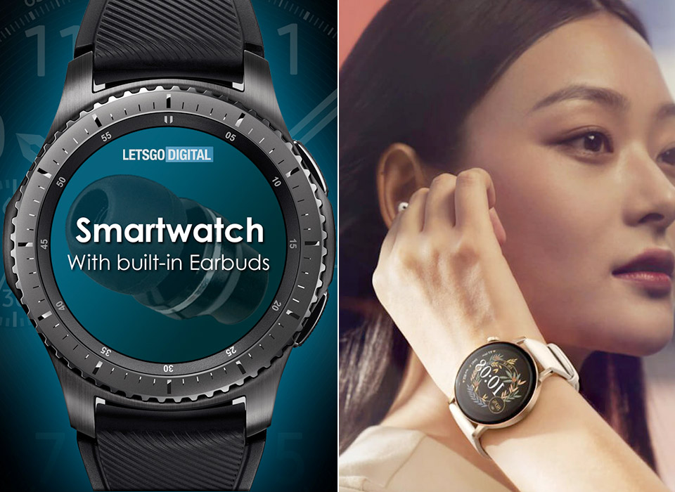 Huawei Smartwatch Built-in Earbuds Patent Leak