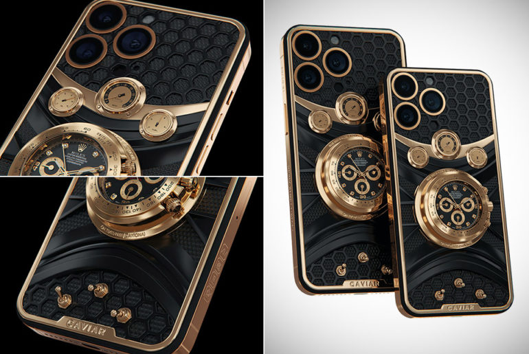 Caviar iPhone 14 Pro Rolex Daytona Watch