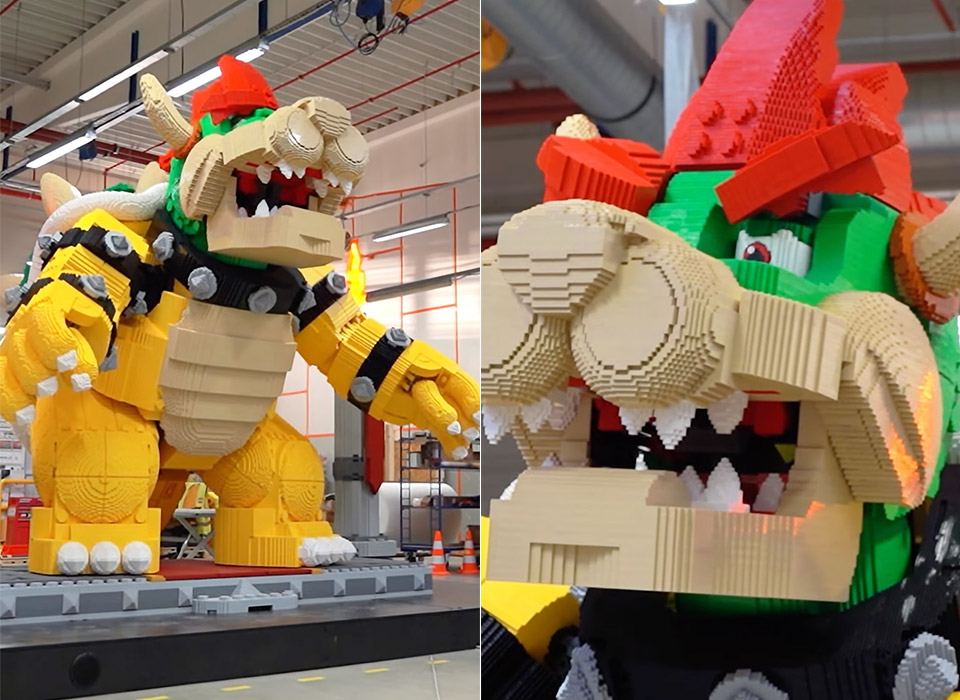 Here's Your First Look At Nintendo's 14-Feet Tall LEGO Bowser For