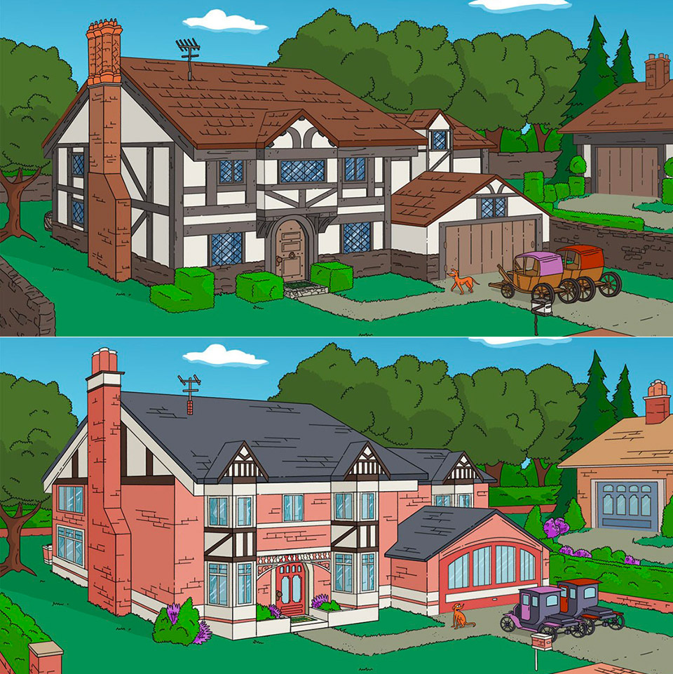 The Simpsons House Different British Styles