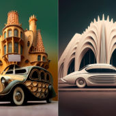 Midjourney AI Classic Cars Designed by Famous Architects