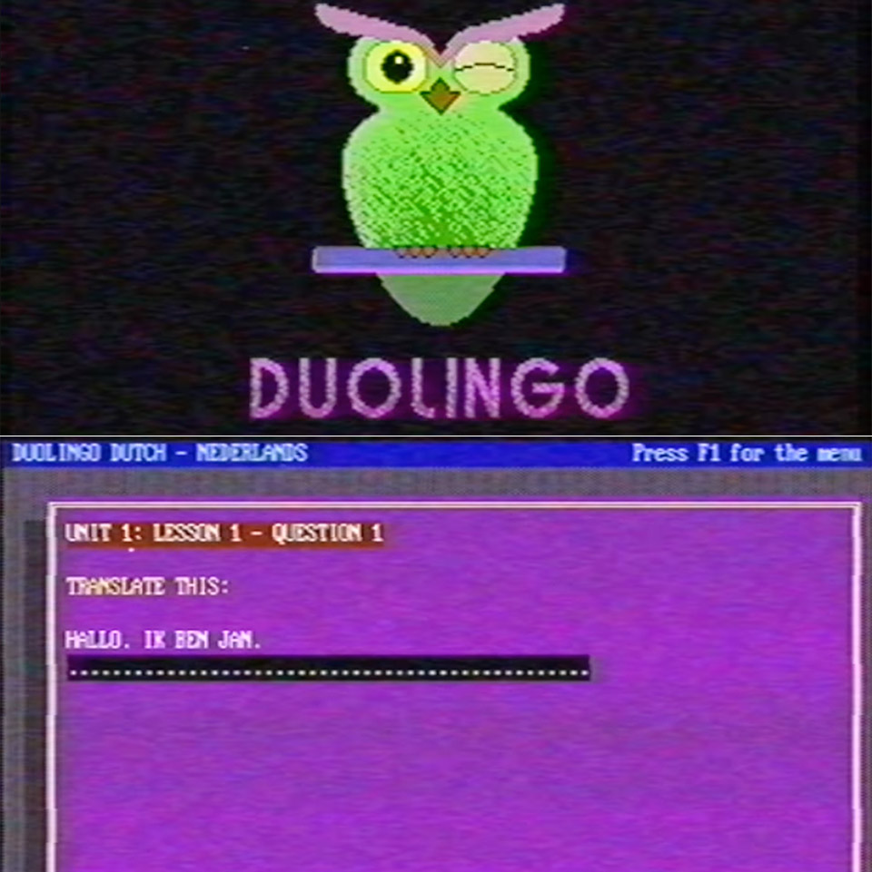 Duolingo Language Lessons 1980s