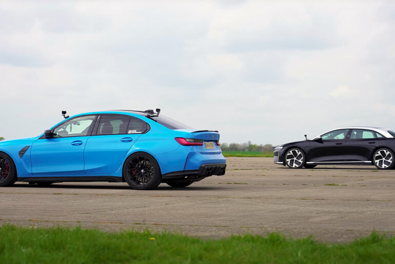 Tuned BMW M3 vs Lucid Air EV Drag Racing