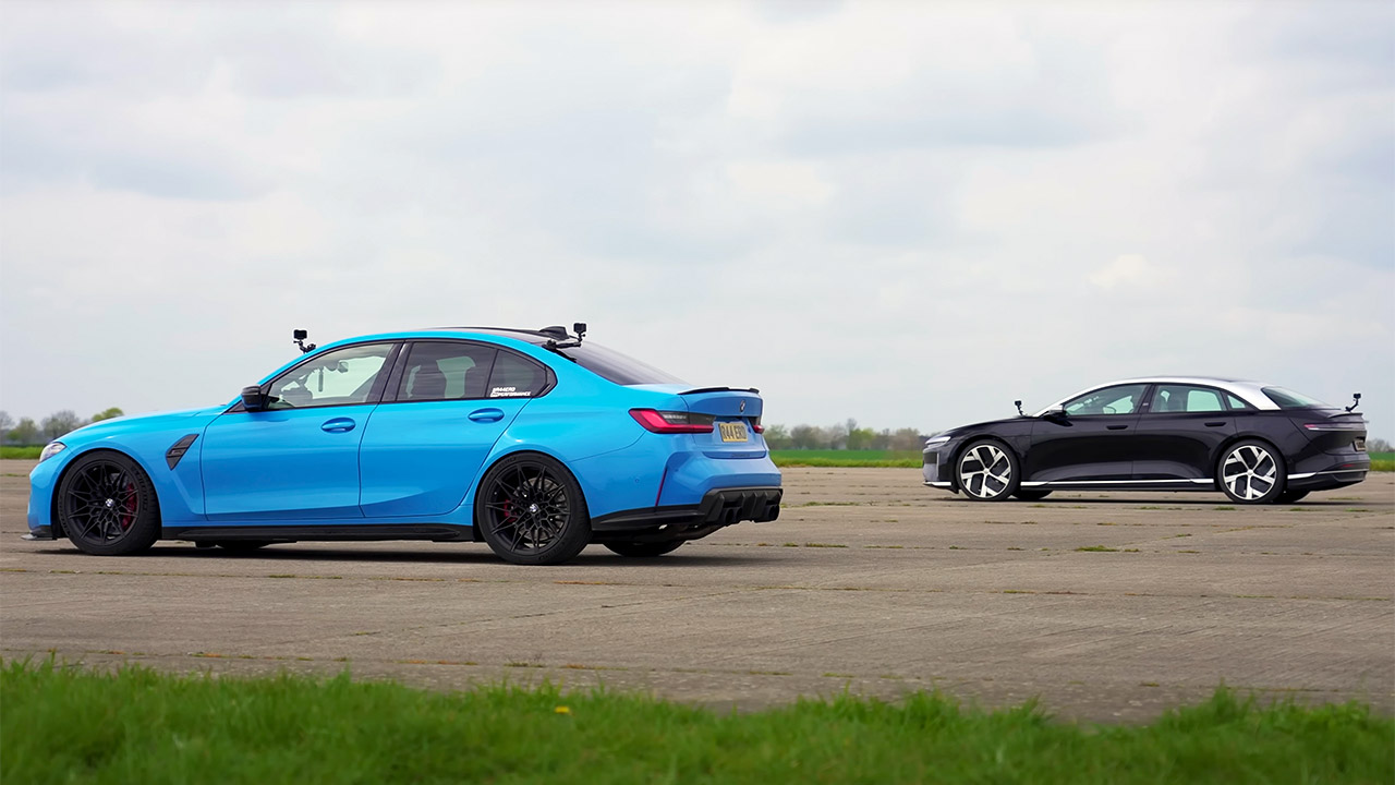 Tuned BMW M3 vs Lucid Air EV Drag Racing