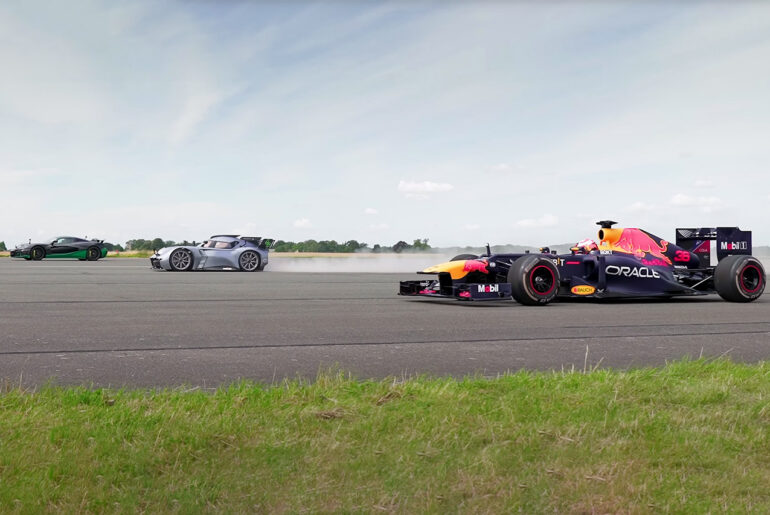 Rimac Nevera vs Red Bull F1 McMurtry Spierling Drag Racing