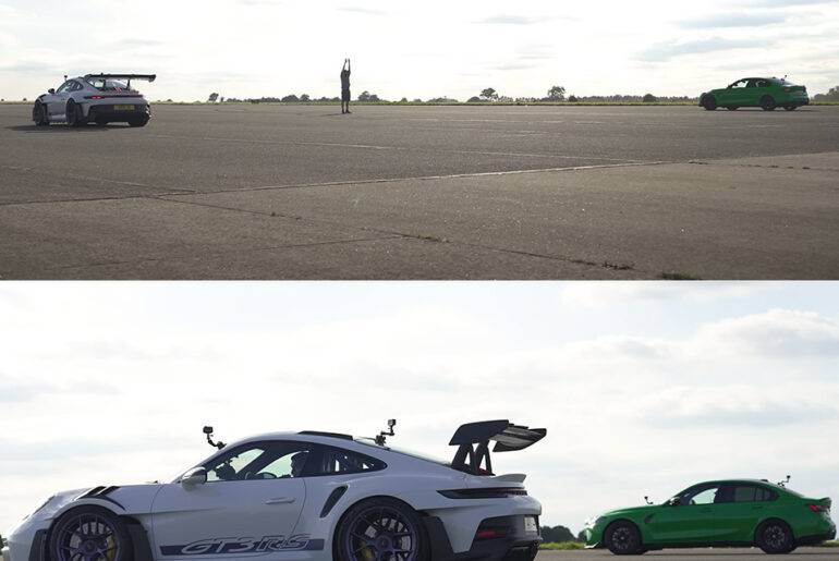 Porsche 911 GT3 RS vs BMW M3 CS Drag Racing