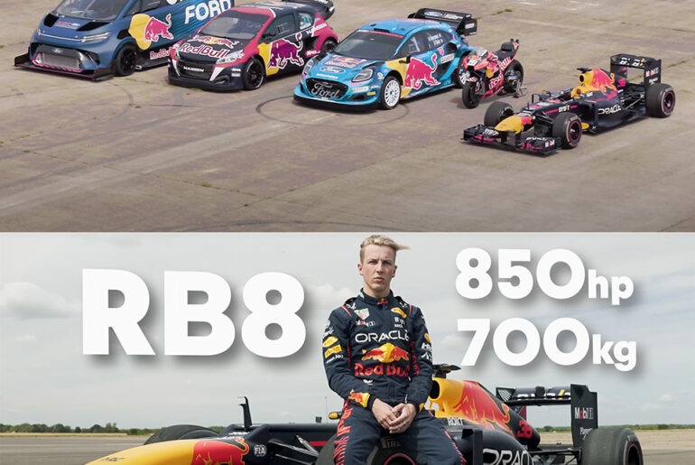 Red Bull F1 Car vs MotoGP Bike Rally Car Electric Van Drag Racing