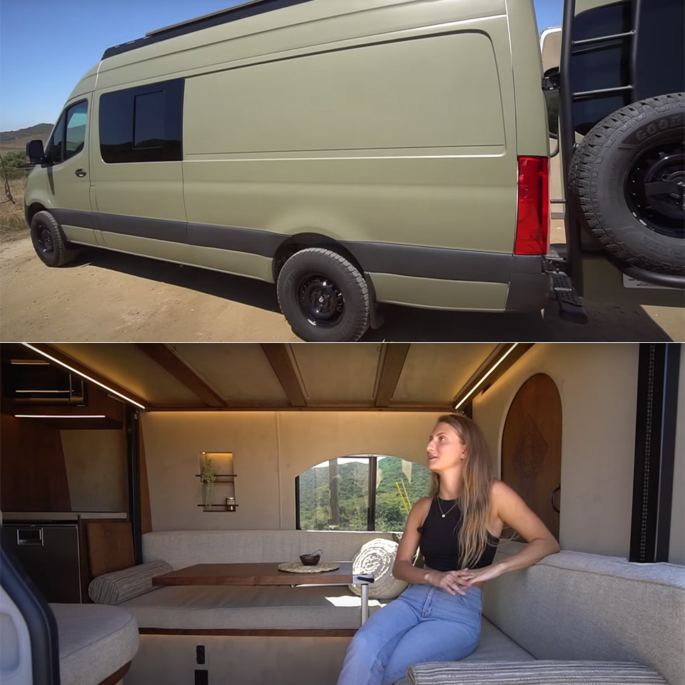 Luxury Camper Van Concrete Interior