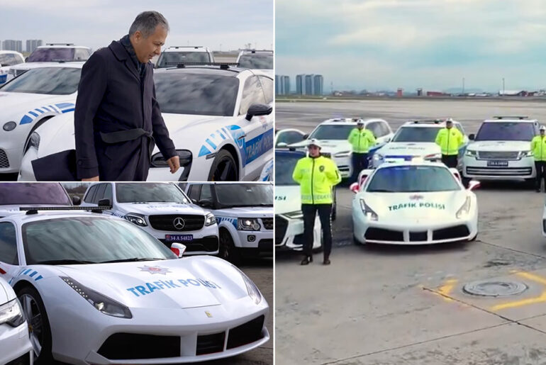 Turkish Police 23 Luxury Vehicles Ferrari Fugitive