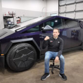 Midnight Purple Tesla Cybertruck Wrap