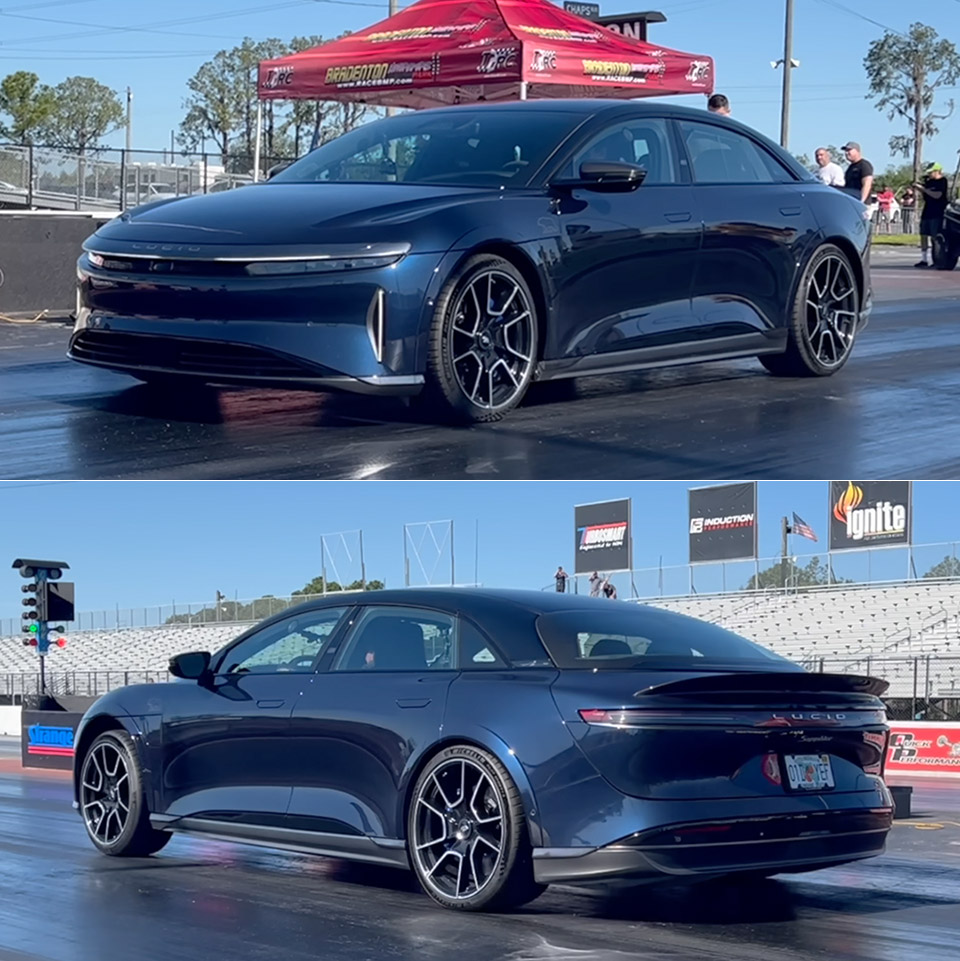 Lucid Air Sapphire Quarter Mile Record Fastest EV Sedan