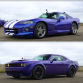 Dodge Viper V10 vs Dodge Challenger RT Scatpack Drag Racing