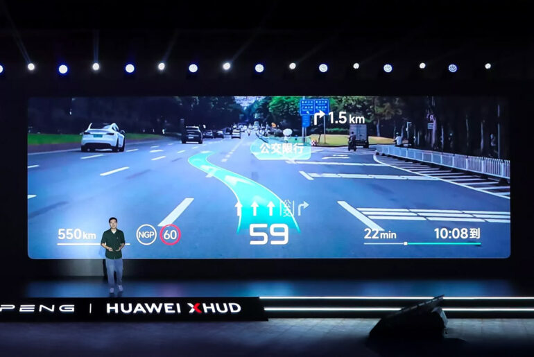 Xpeng x Huawei AR-HUD System Windshield