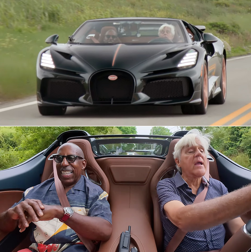 Jay Leno Bugatti Mistral Test Drive