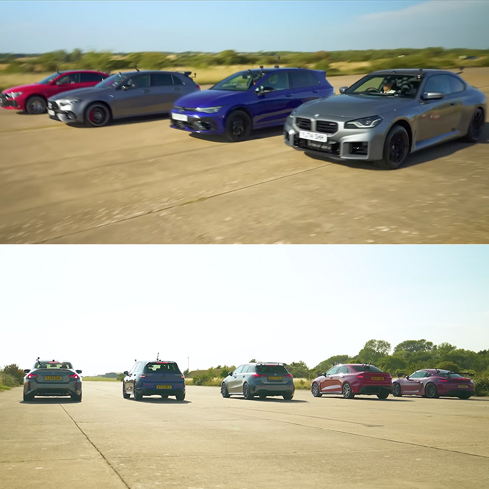 2025 BMW M2 Porsche Cayman GT4 RS Audi RS 3 Drag Racing