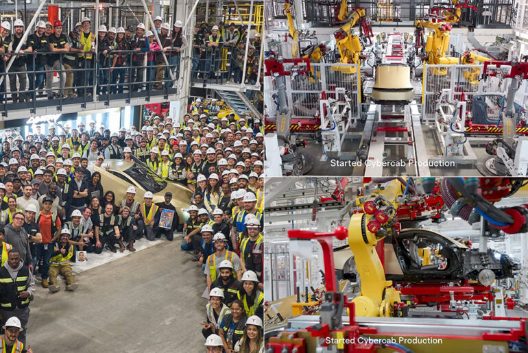 Production Tesla Cybercab Giga Texas