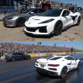 Corvette ZR1X Tesla Model S Plaid Drag Race