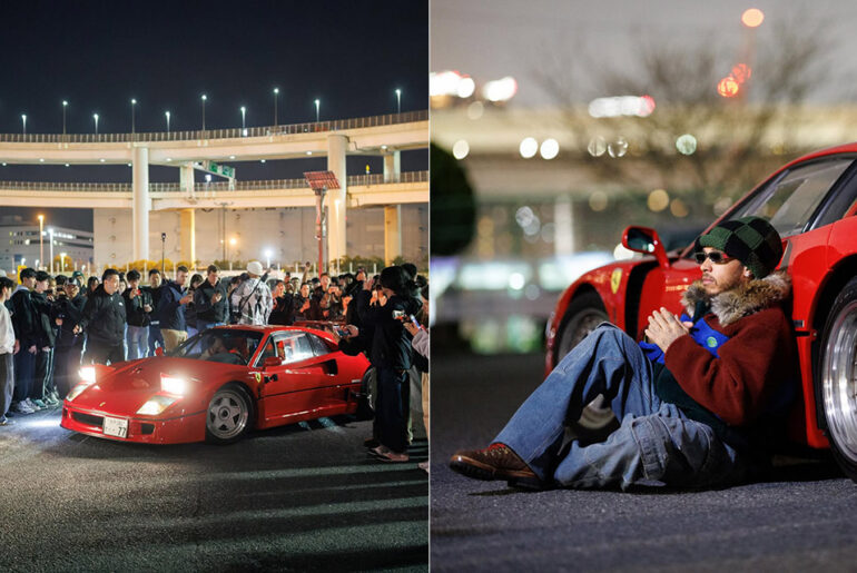 Lewis Hamilton Ferrari F40 Drift Tokyo Kim Kardashian