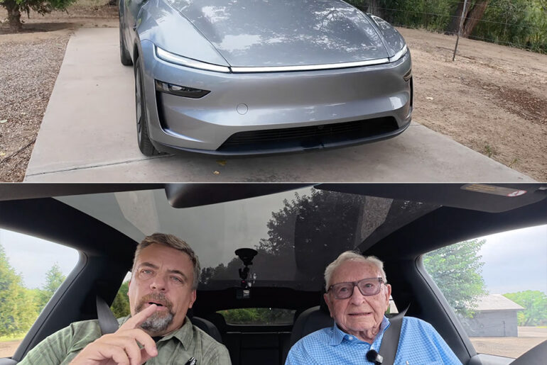 98-Year-Old Larry Tesla Model Y Owner
