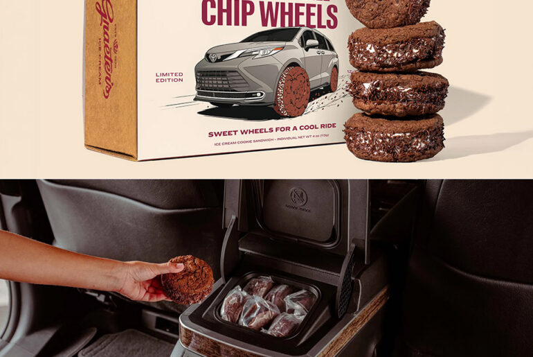 Toyota Graeters Salted Caramel Chip Wheels Ice Cream Sandwich