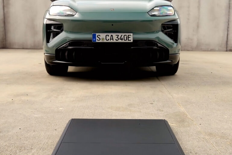 Porsche Wireless Charging Production Cayenne Electric
